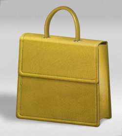 Modello in pelle gialla